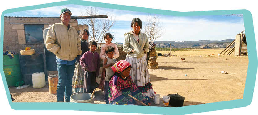 Sierra Tarahumara, Chihuahua, Mexico, January 17 -- Life conditions of a family of the Indians Raramuri ethnic group, among the oldest native populations of northern Mexico, in the Sierra Tarahumara of the Mexican state of Chihuahua, an area very affected by drought, famine and the consequences of climate change.
