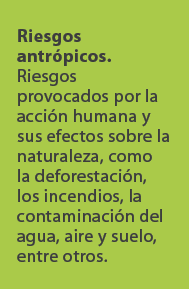 Riesgos antr picos. Riesgos provocados por la acci n humana y sus efectos sobre la naturaleza, como la deforestaci n,...
