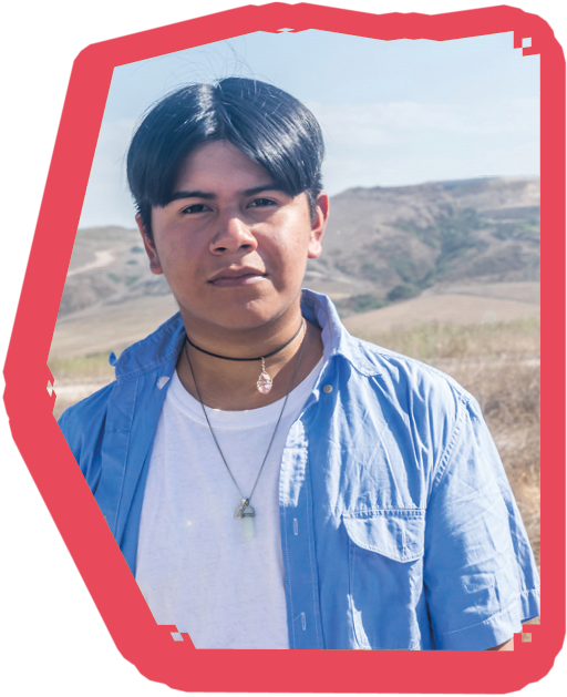 latin indian boy in the mountains