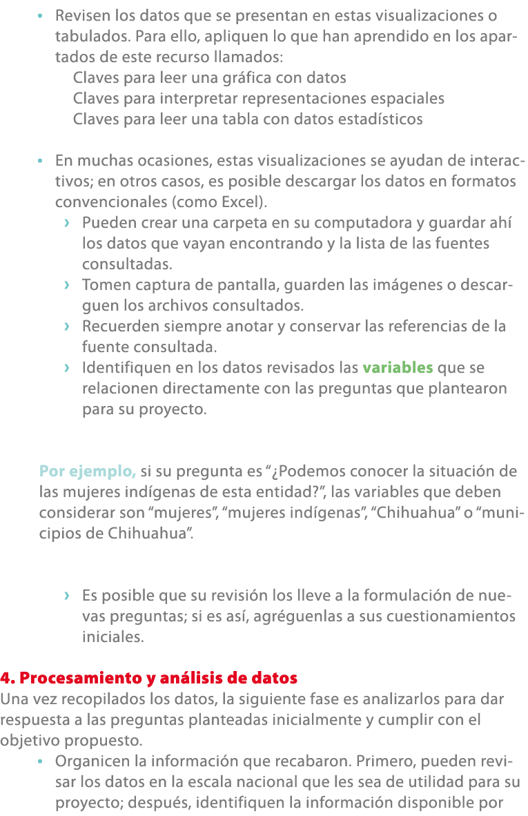 • Revisen los datos que se presentan en estas visualizaciones o tabulados. Para ello, apliquen lo que han aprendido e...