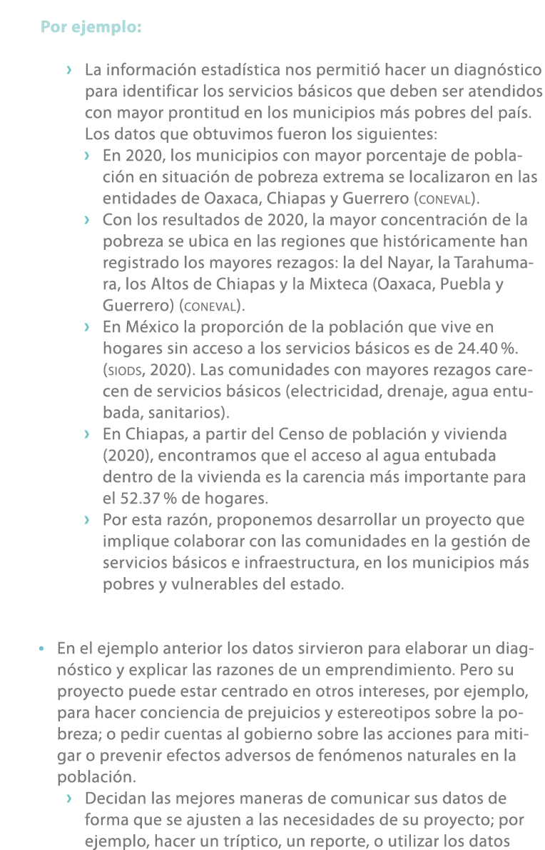Por ejemplo: › La informaci n estad stica nos permiti hacer un diagn stico para identificar los servicios b sicos qu...