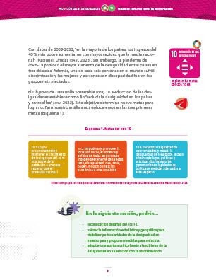 ODS 10. Reducción de las desigualdades