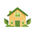 Eco house icon set illustration on white.