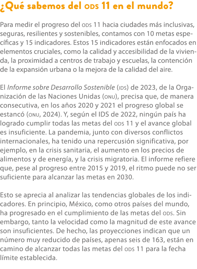 ¿Qu sabemos del ods 11 en el mundo? Para medir el progreso del ODS 11 hacia ciudades m s inclusivas, seguras, resili...