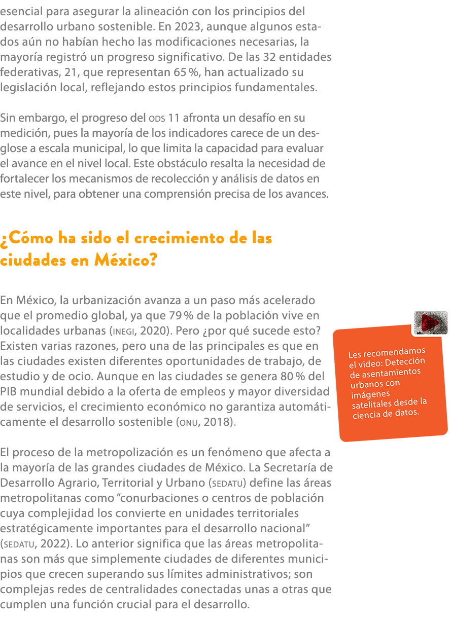 esencial para asegurar la alineaci n con los principios del desarrollo urbano sostenible. En 2023, aunque algunos est...