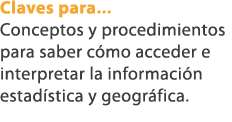 Claves para... Conceptos y procedimientos para saber c mo acceder e interpretar la informaci n estad stica y geogr fi...