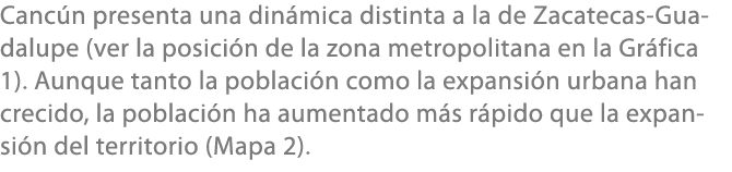 Canc n presenta una din mica distinta a la de Zacatecas Guadalupe (ver la posici n de la zona metropolitana en la Gr ...