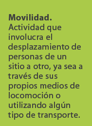Movilidad. Actividad que involucra el desplazamiento de personas de un sitio a otro, ya sea a trav s de sus propios m...