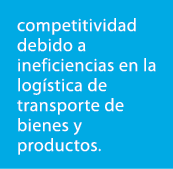 competitividad debido a ineficiencias en la log stica de transporte de bienes y productos.