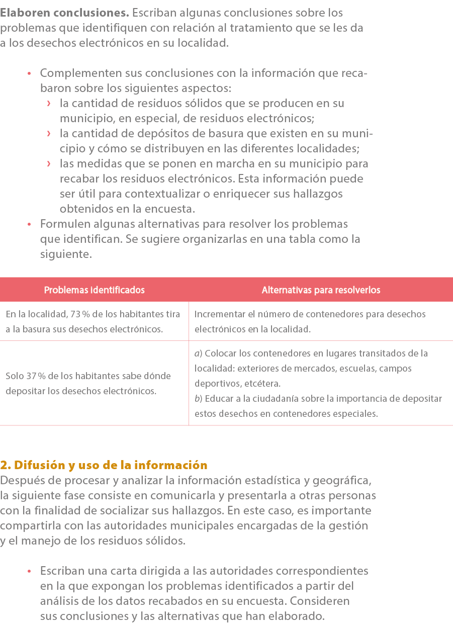 Elaboren conclusiones. Escriban algunas conclusiones sobre los problemas que identifiquen con relaci n al tratamiento...