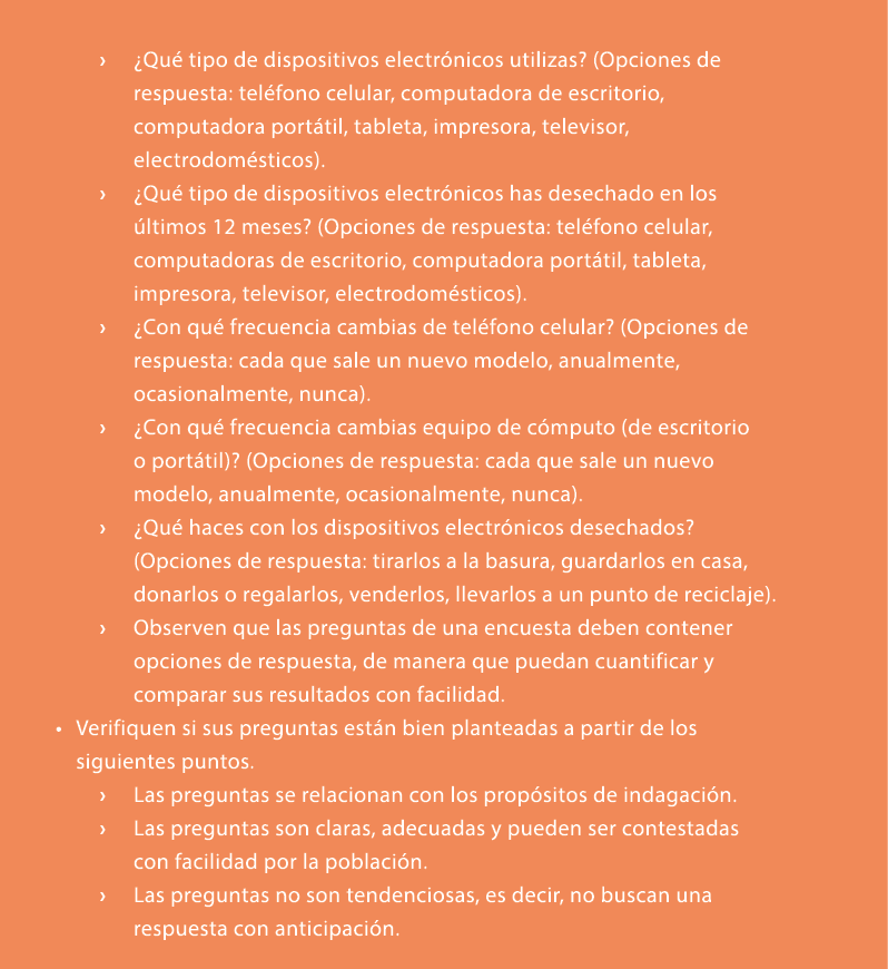 › ¿Qu tipo de dispositivos electr nicos utilizas? (Opciones de respuesta: tel fono celular, computadora de escritori...