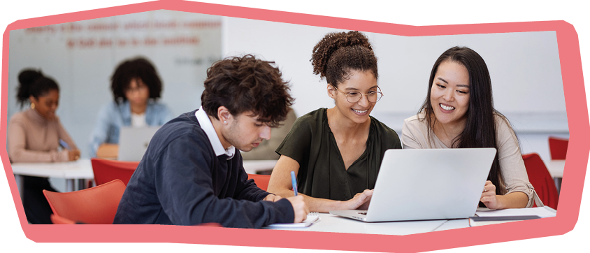 Multi-ethnic students in the University building or classroom