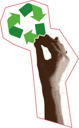 Hands holding money in retro collage style with dotted zine halftone effect. Business concept. Different money in a hand - banknote, crypto, credit card, phone. Vector illustration