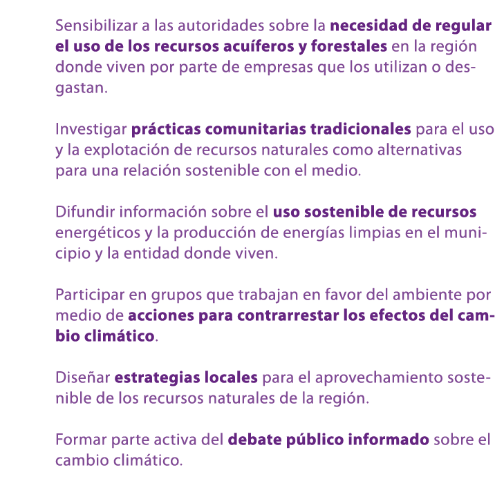 Sensibilizar a las autoridades sobre la necesidad de regular el uso de los recursos acu feros y forestales en la regi...