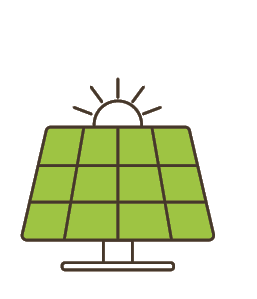 Set of eco vector icons in flat style. Eco collection with various icons on the theme of ecology and green energy. Environmental sustainability simple symbol. Alternative energy .