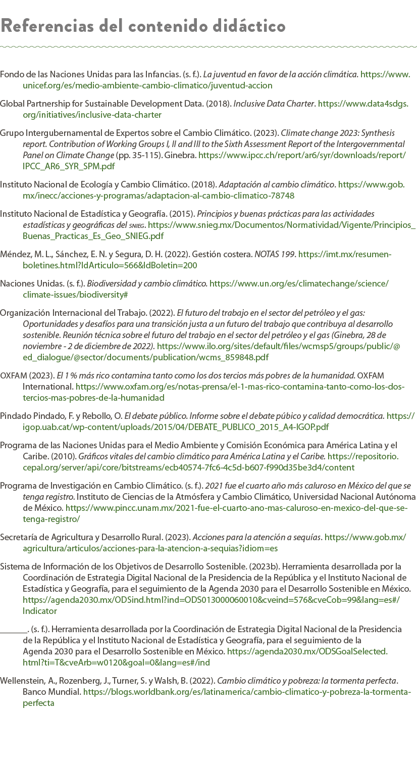  Referencias del contenido did ctico Fondo de las Naciones Unidas para las Infancias. (s. f.). La juventud en favor d...