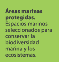  reas marinas protegidas. Espacios marinos seleccionados para conservar la biodiversidad marina y los ecosistemas.
