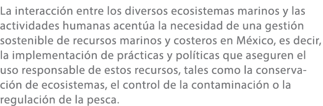 La interacci n entre los diversos ecosistemas marinos y las actividades humanas acent a la necesidad de una gesti n s...
