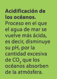 Acidificaci n de los oc anos. Proceso en el que el agua de mar se vuelve m s cida, es decir, disminuye su pH, por la...