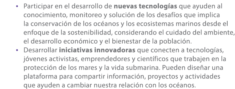 • Participar en el desarrollo de nuevas tecnolog as que ayuden al conocimiento, monitoreo y soluci n de los desaf os ...