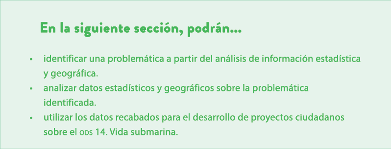 En la siguiente secci n, podr n... • identificar una problem tica a partir del an lisis de informaci n estad stica y ...