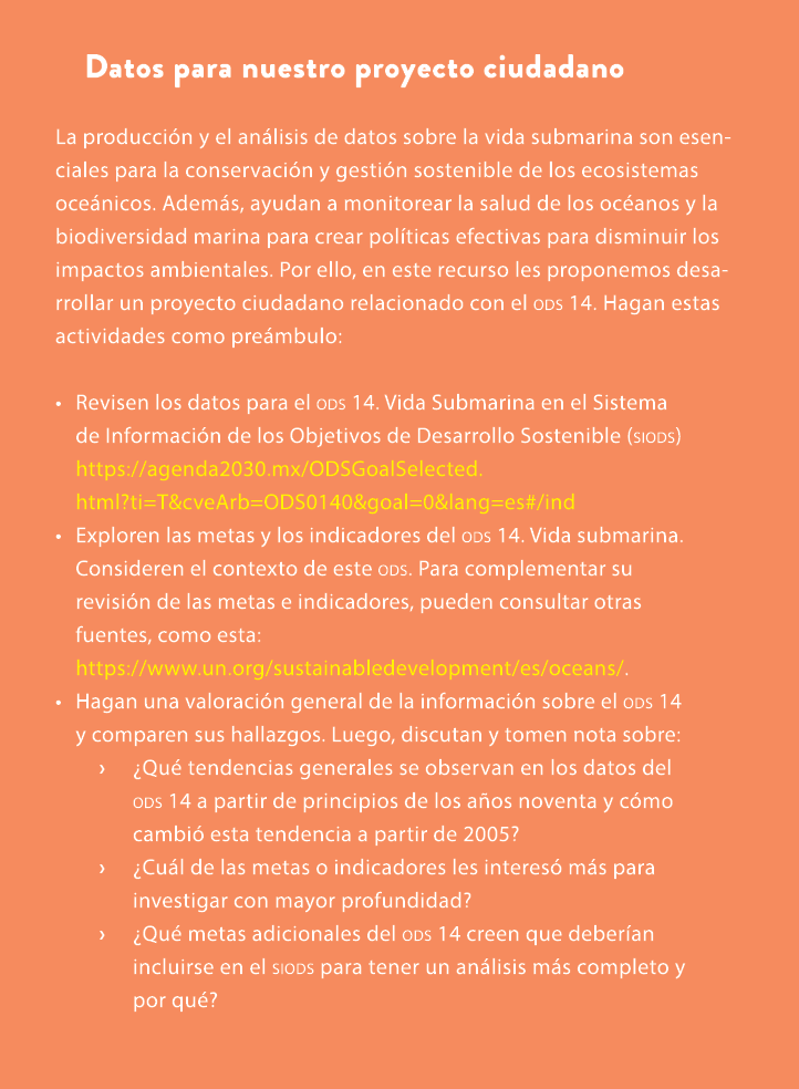 Datos para nuestro proyecto ciudadano La producci n y el an lisis de datos sobre la vida submarina son esenciales par...