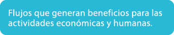 Flujos que generan beneficios para las actividades econ micas y humanas.