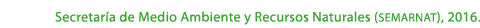 Secretar a de Medio Ambiente y Recursos Naturales (semarnat), 2016. 