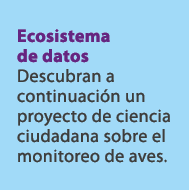 Ecosistema de datos Descubran a continuaci n un proyecto de ciencia ciudadana sobre el monitoreo de aves.