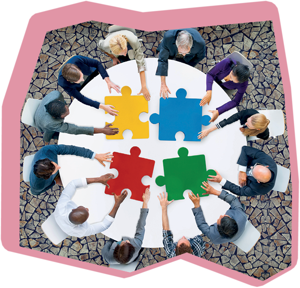 Business People Jigsaw Puzzle Collaboration Team Concept