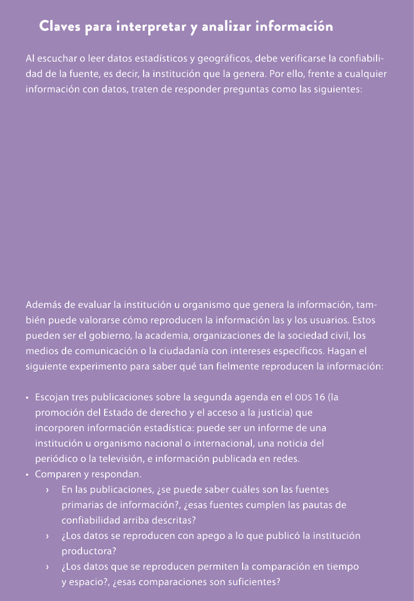 Claves para interpretar y analizar informaci n Al escuchar o leer datos estad sticos y geogr ficos, debe verificarse ...