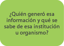 ¿Qui n gener esa informaci n y qu  se sabe de esa instituci n u organismo?