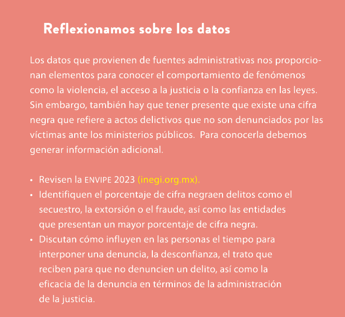 Reflexionamos sobre los datos Los datos que provienen de fuentes administrativas nos proporcionan elementos para cono...