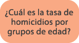 ¿Cu l es la tasa de homicidios por grupos de edad? 