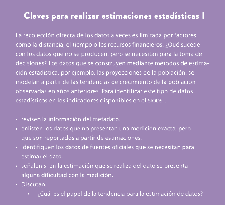 Claves para realizar estimaciones estad sticas I La recolecci n directa de los datos a veces es limitada por factores...