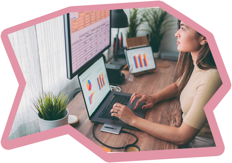 Businesswoman working at home