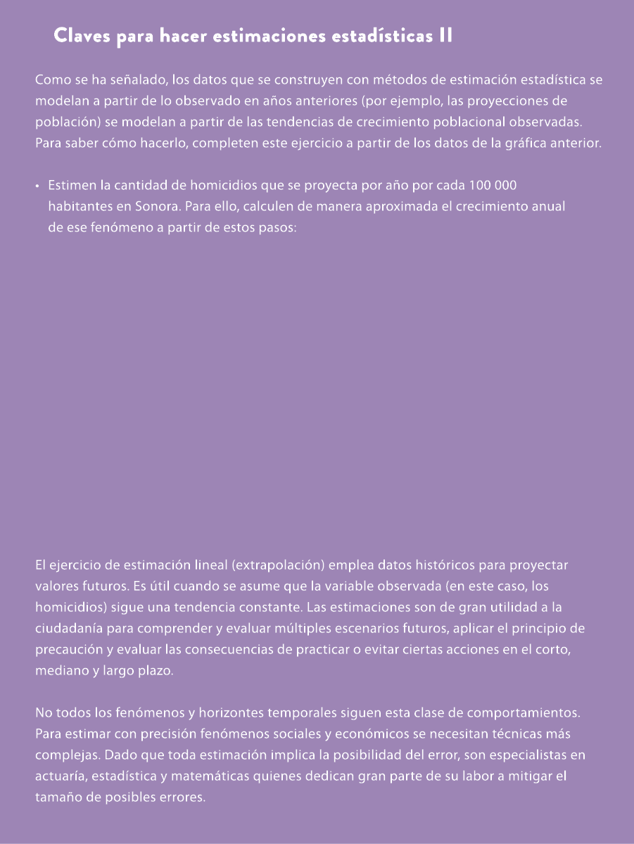 Claves para hacer estimaciones estad sticas II Como se ha se alado, los datos que se construyen con m todos de estima...