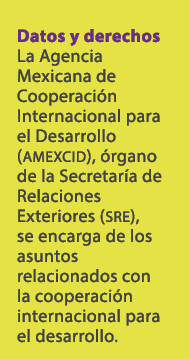 Datos y derechos La Agencia Mexicana de Cooperaci n Internacional para el Desarrollo (amexcid), rgano de la Secretar...