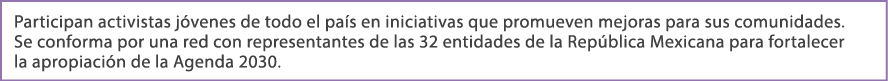 Participan activistas j venes de todo el pa s en iniciativas que promueven mejoras para sus comunidades. Se conforma ...