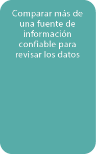Comparar m s de una fuente de informaci n confiable para revisar los datos