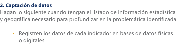 3. Captaci n de datos Hagan lo siguiente cuando tengan el listado de informaci n estad stica y geogr fica necesario p...