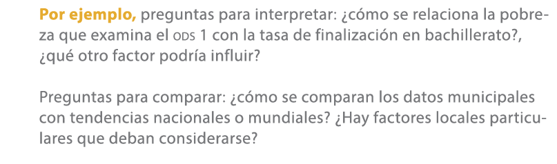 Por ejemplo, preguntas para interpretar: ¿c mo se relaciona la pobreza que examina el ods 1 con la tasa de finalizaci...