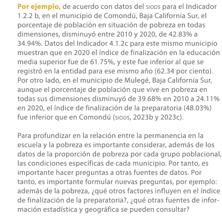 Por ejemplo, de acuerdo con datos del siods para el Indicador 1.2.2 b, en el municipio de Comond , Baja California Su...