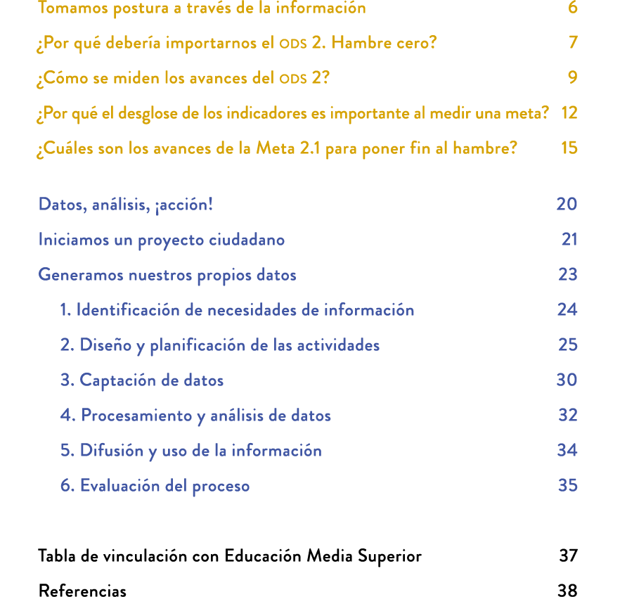 Tomamos postura a trav s de la informaci n 6 ¿Por qu deber a importarnos el ods 2. Hambre cero? 7 ¿C mo se miden los...