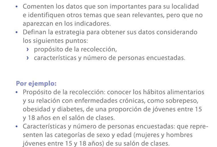 • Comenten los datos que son importantes para su localidad e identifiquen otros temas que sean relevantes, pero que n...