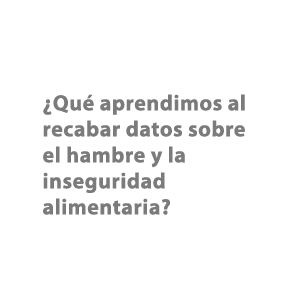 ¿Qu aprendimos al recabar datos sobre el hambre y la inseguridad alimentaria?