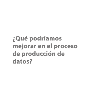 ¿Qu podr amos mejorar en el proceso de producci n de datos?