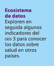 Ecosistema de datos Exploren en seguida algunos indicadores del ods 3 para conocer los datos sobre salud en otros pa ...
