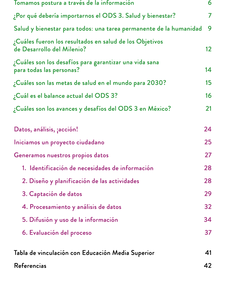 Tomamos postura a trav s de la informaci n 6 ¿Por qu deber a importarnos el O﻿DS 3. Salud y bienestar? 7 Salud y bie...