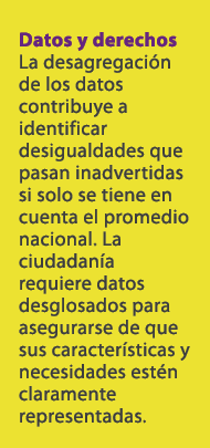 Datos y derechos La desagregaci n de los datos contribuye a identificar desigualdades que pasan inadvertidas si solo ...